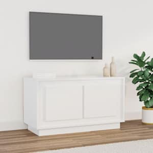 TV skříňka bílá s vysokým leskem 80x35x45 cm kompozitní dřevo - obrázek 1