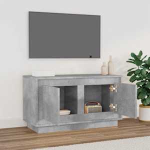 TV skříňka betonově šedá 80 x 35 x 45 cm kompozitní dřevo - obrázek 3