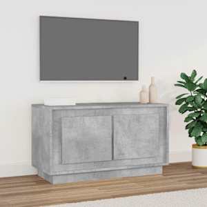 TV skříňka betonově šedá 80 x 35 x 45 cm kompozitní dřevo - obrázek 1