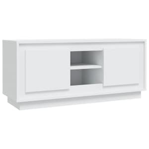TV skříňka bílá 102 x 35 x 45 cm kompozitní dřevo - obrázek 2