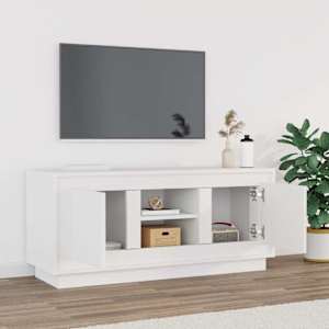 TV skříňka bílá 102 x 35 x 45 cm kompozitní dřevo - obrázek 3