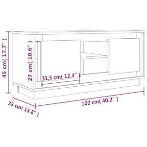 TV skříňka černá 102 x 35 x 45 cm kompozitní dřevo - obrázek 10