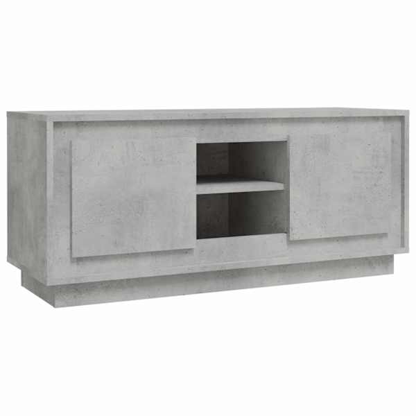 vidaXL telerikapp, betoonhall, 102x35x45 cm, tehispuit