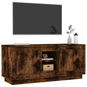 TV skříňka kouřový dub 102 x 35 x 45 cm kompozitní dřevo - obrázek 4