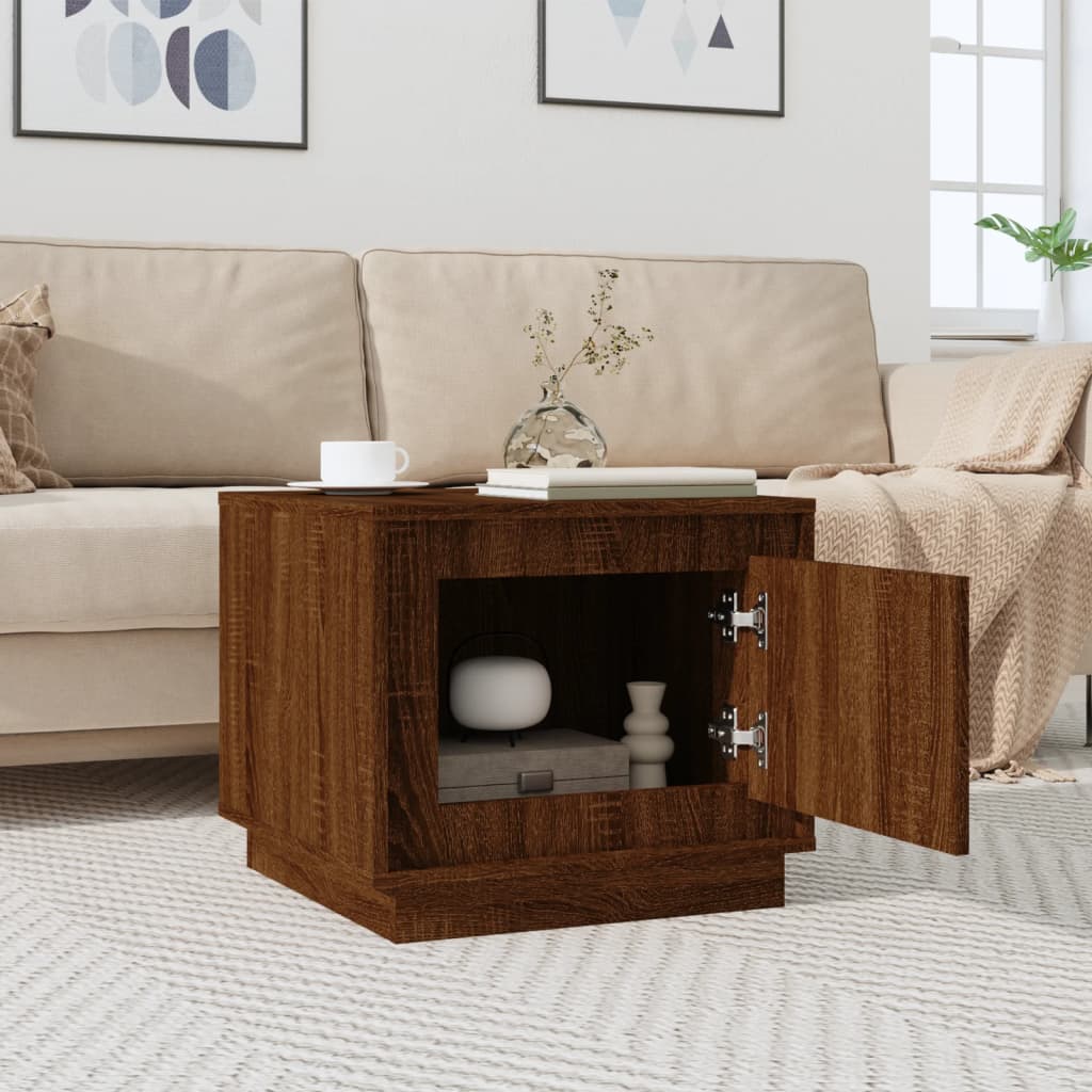 vidaXL Sohvapöytä ruskea tammi 51x50x44 cm tekninen puu
