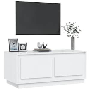 Konferenční stolek lesklý bílý 102x50x44 cm kompozitní dřevo - obrázek 4