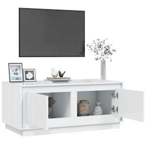 Konferenční stolek lesklý bílý 102x50x44 cm kompozitní dřevo - obrázek 5