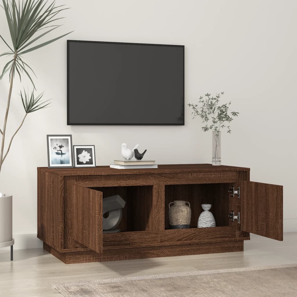 vidaXL barna tölgyszínű szerelt fa dohányzóasztal 102x50x44 cm