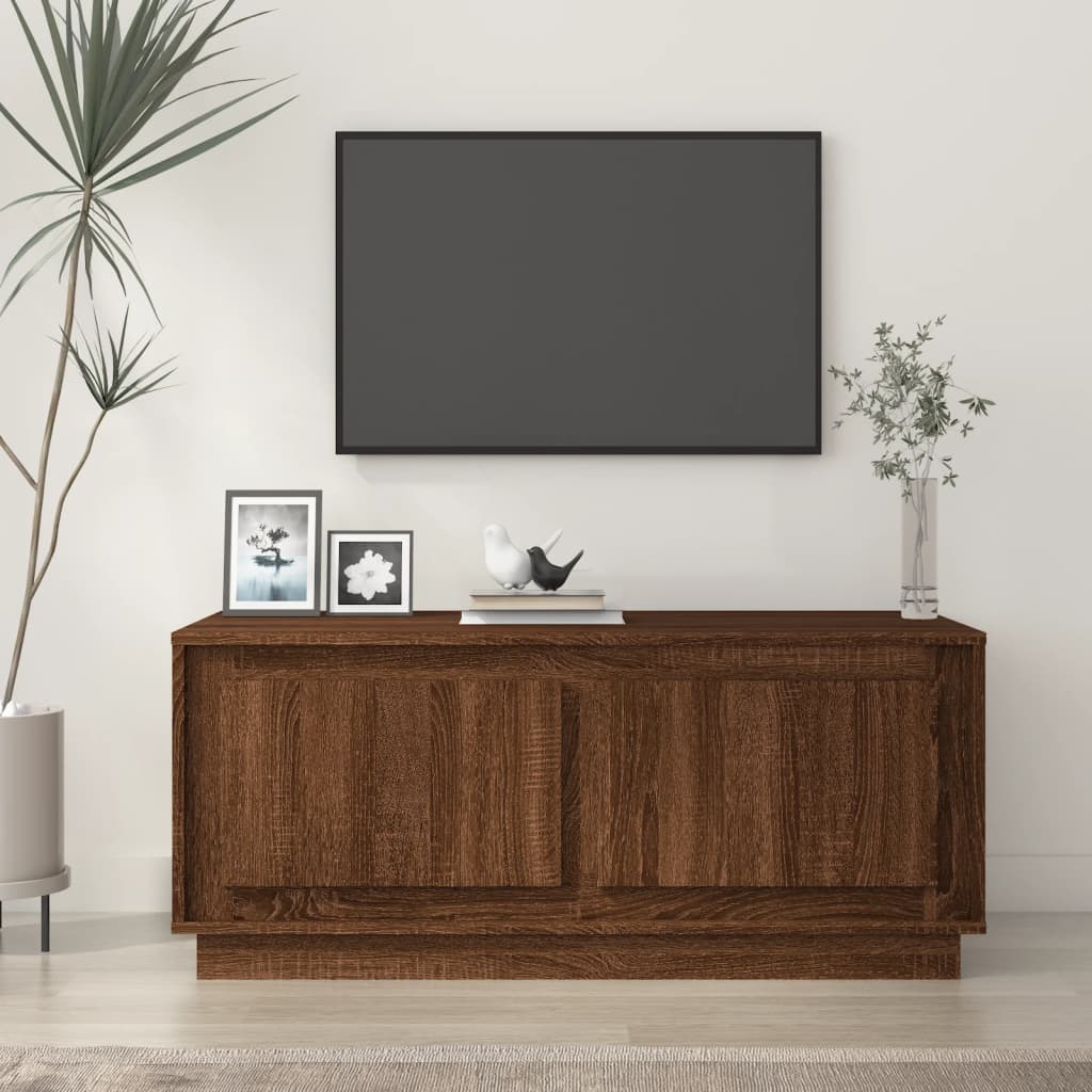 vidaXL sofabord 102x50x44 cm konstrueret træ brun egetræsfarve