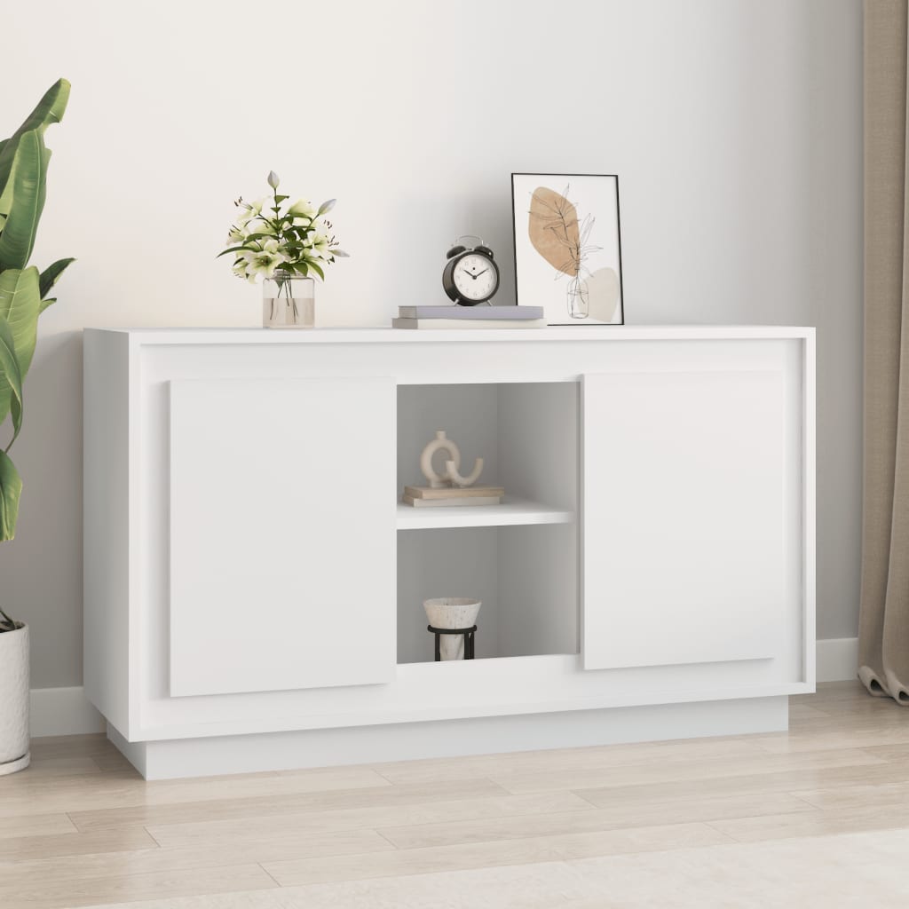 vidaXL Credenza Bianca 102x35x60 cm in Legno Multistrato