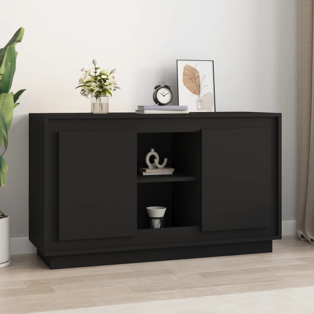 vidaXL Sideboard Schwarz 102x35x60 cm Holzwerkstoff