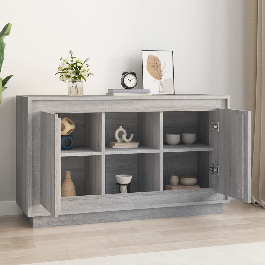 vidaXL Dressoir 102x35x60 cm bewerkt hout grijs sonoma eikenkleurig afbeelding