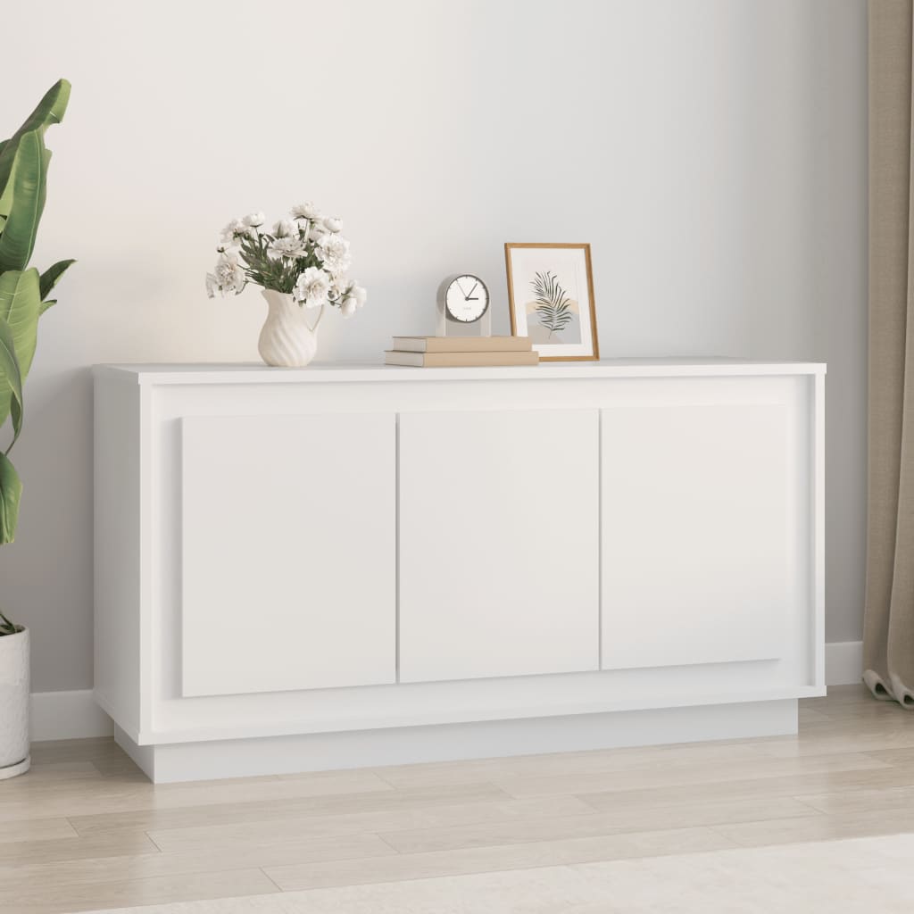 vidaXL Servantă, alb, 102x35x55 cm, lemn prelucrat