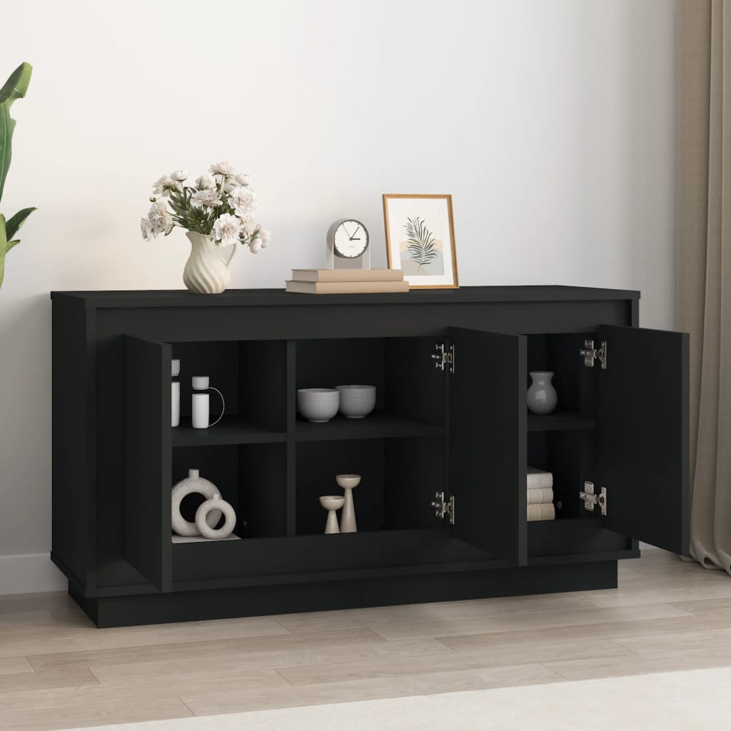 Thumbnail - vidaXL Sideboard Schwarz 102x35x55 cm Holzwerkstoff