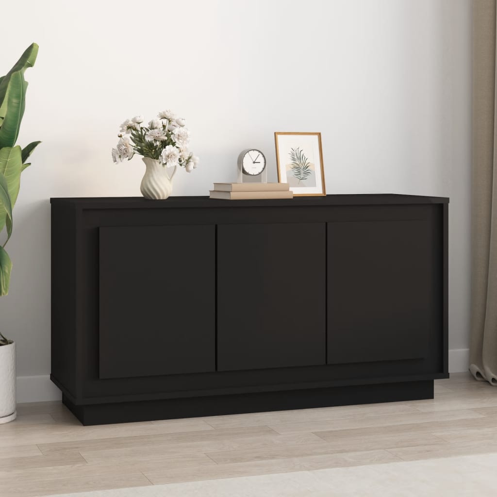 vidaXL Sideboard Schwarz 102x35x55 cm Holzwerkstoff