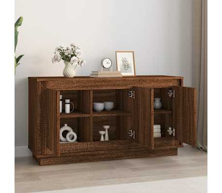 vidaXL Sideboard Brown Oak Engineered Wood Medium Sideboard