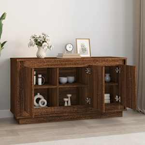 vidaXL Sideboard Brown Oak Engineered Wood Medium Sideboard
