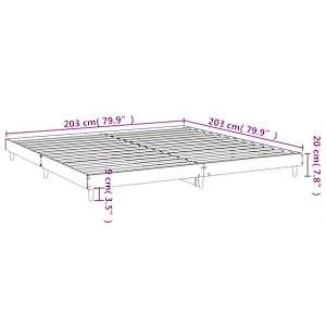 Rám postele bílý 200 x 200 cm kompozitní dřevo - obrázek 9