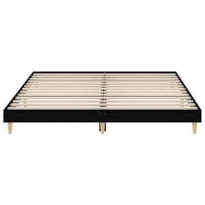 Rám postele černý 200 x 200 cm kompozitní dřevo - obrázek 6
