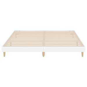 Rám postele bílý s vysokým leskem 200 x 200 cm kompozitní dřevo - obrázek 6
