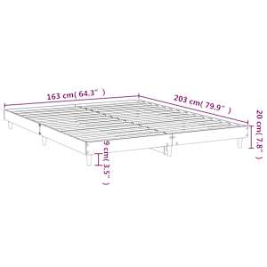 Rám postele bez matrace kouřový dub 160x200cm kompozitní dřevo - obrázek 9