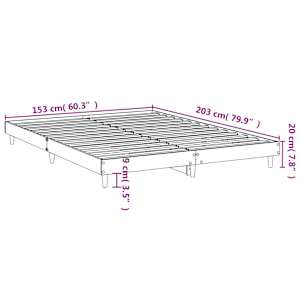 Rám postele černý 150 x 200 cm kompozitní dřevo - obrázek 9