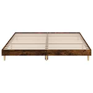 Rám postele bez matrace kouřový dub 150x200 cm kompozitní dřevo - obrázek 6
