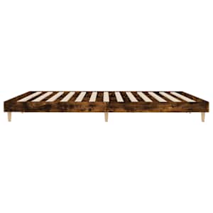 Rám postele bez matrace kouřový dub 150x200 cm kompozitní dřevo - obrázek 7
