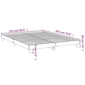 Rám postele bez matrace kouřový dub 150x200 cm kompozitní dřevo - obrázek 9