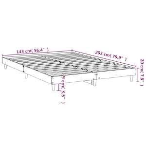Rám postele bez matrace kouřový dub 140x200 cm kompozitní dřevo - obrázek 9