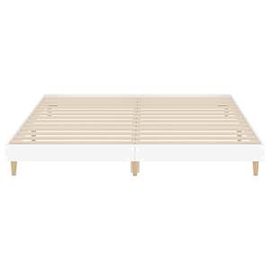 Rám postele bílý 120 x 200 cm kompozitní dřevo - obrázek 6