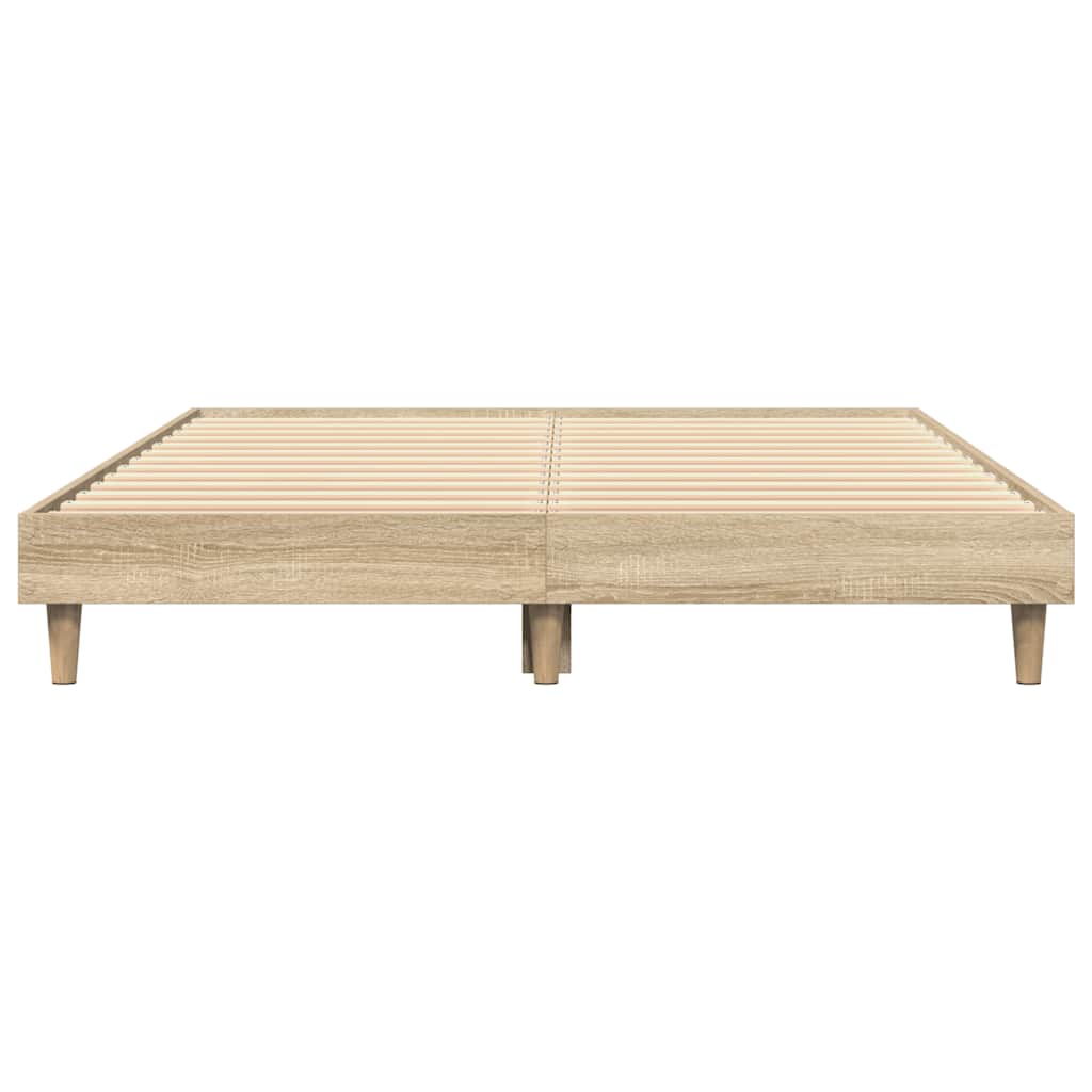 vidaXL Bedframe zonder matras hout sonoma eikenkleurig 120x200 cm, foto 4