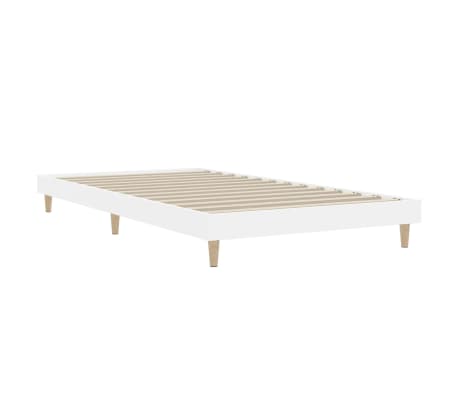 vidaXL Bed Frame without Mattress White 100x200 cm Engineered Wood
