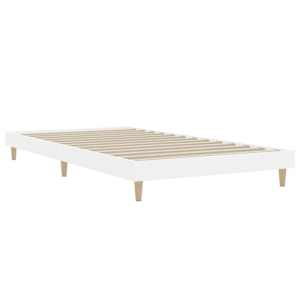 vidaXL Bed Frame without Mattress White 100x200 cm Engineered Wood