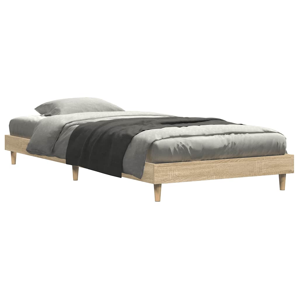 vidaXL Bedframe zonder matras hout sonoma eikenkleurig 100x200 cm afbeelding