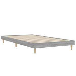 vidaXL Lovos rėmas, pilkos ąžuolo spalvos, 100x200cm, apdirbta mediena