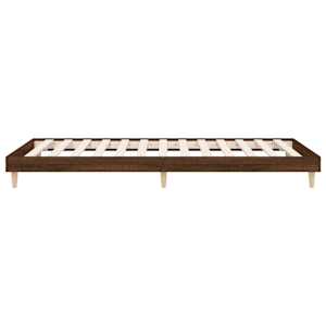 Rám postele bez matrace hnědý dub 100 x 200 cm kompozitní dřevo - obrázek 7