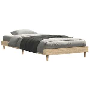 vidaXL Bed Frame without Mattress Sonoma Oak 90x200 cm Engineered Wood
