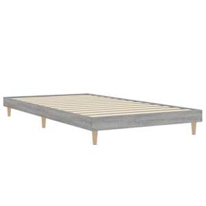 vidaXL Lovos rėmas, pilkos ąžuolo spalvos, 90x200cm, apdirbta mediena