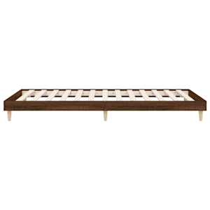 Rám postele bez matrace hnědý dub 90 x 200 cm kompozitní dřevo - obrázek 7