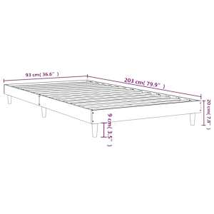 Rám postele bez matrace hnědý dub 90 x 200 cm kompozitní dřevo - obrázek 9