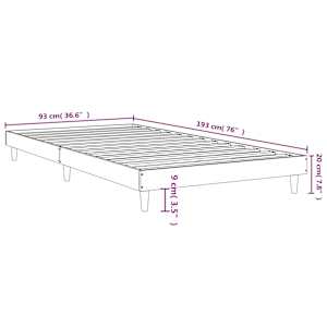 Rám postele černý 90 x 190 cm kompozitní dřevo - obrázek 9