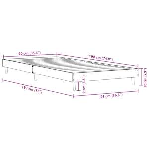 Rám postele bez matrace dub sonoma 90 x 190 cm kompozitní dřevo - obrázek 9