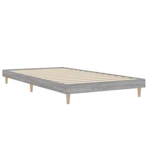 vidaXL Lovos rėmas, pilkos ąžuolo spalvos, 90x190cm, apdirbta mediena