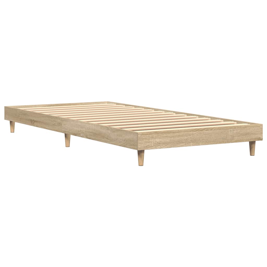 vidaXL Rám postele bez matrace dub sonoma 75 x 190 cm kompozitní dřevo