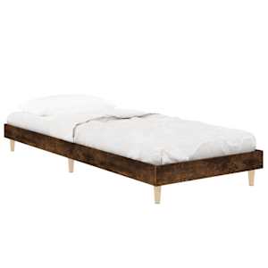 Rám postele bez matrace kouřový dub 75x190 cm kompozitní dřevo - obrázek 5