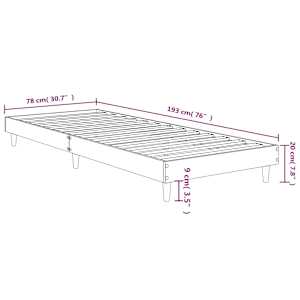 Rám postele bez matrace kouřový dub 75x190 cm kompozitní dřevo - obrázek 9