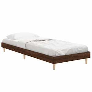 Rám postele bez matrace hnědý dub 75 x 190 cm kompozitní dřevo - obrázek 5
