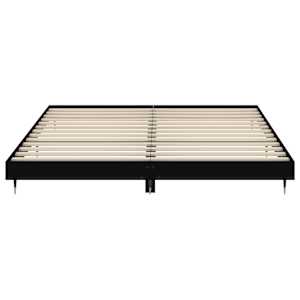 Rám postele černý 200 x 200 cm kompozitní dřevo - obrázek 6
