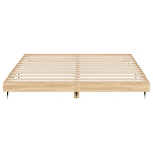 Rám postele bez matrace Dub Sonoma 200x200cm Dřevěné konstrukce - obrázek 6